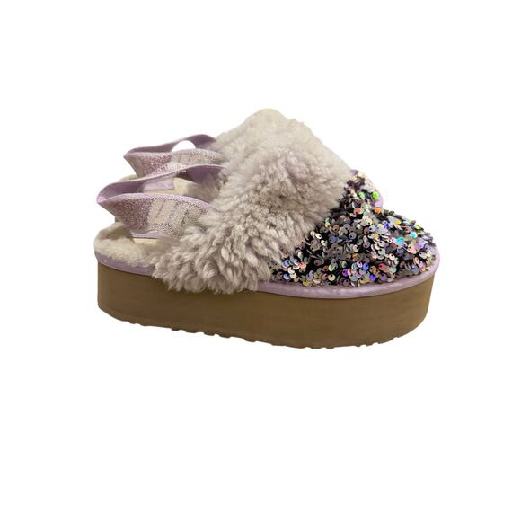 Ugg Funkette chunky sequin platform slippers sz 10 holiday festive sparkly sexy - Picture 6 of 16